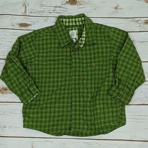 Baby Gap Green Plaid Button Up Size 3XL
